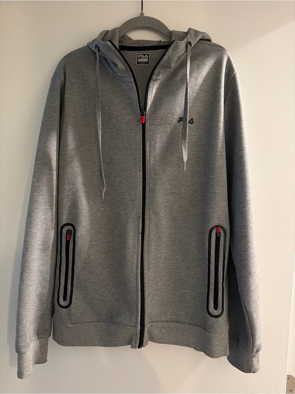 Fila Gray Men's Zip Up Hoodie